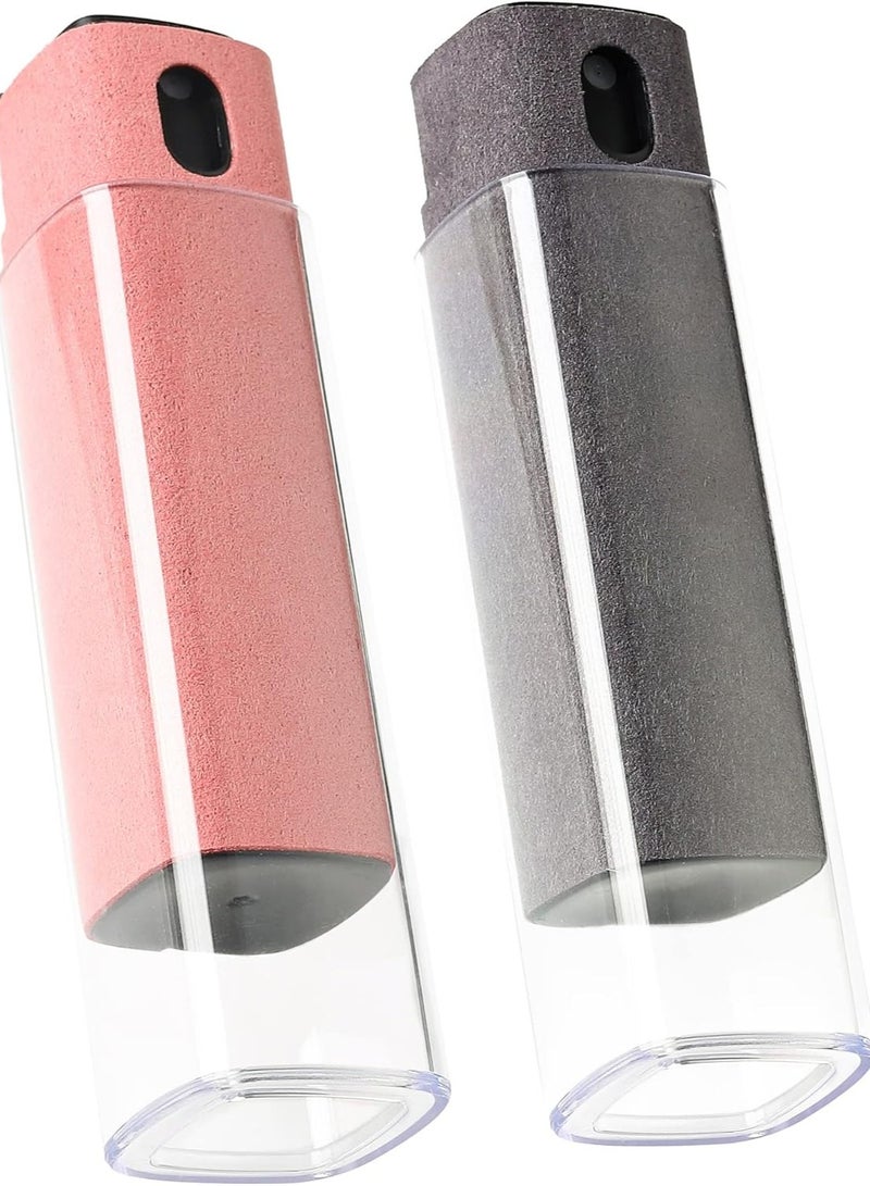 HALAMODO Touchscreen Screen Cleaner Kit 2 Pcs, Car Screen Cleaner Excluding liquids, Two in One Spray and Microfiber Cloth(Grey&Pink) - Image 1