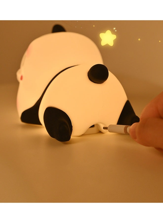Panda Silicone Night Light for Kids, Tap Control 16 RGB Colors Cute Bear Lamp with Timer, 1200mAh Rechargeable Baby Bedside Light, 8-12 Hours Runtime, CE Certified, Gift for Children Bedroom - Image 3