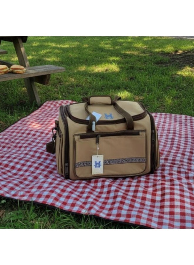 BAB Extra Large Camping Storage Bag 51×35×31 cm – Heavy Duty Khaki Organizer for Outdoor Gear, Picnic & Travel Equipment - Image 2
