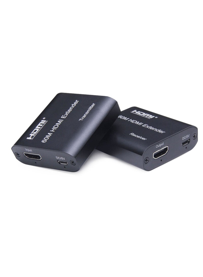 Terabyte HDMI Extender, HDMI to RJ45 Network Cable Extender Converter Repeater Compatible with 5e / 6 1080p up to 60m HDTV HDPC PS4 STB 4K 2K (60 Meter) - Image 2