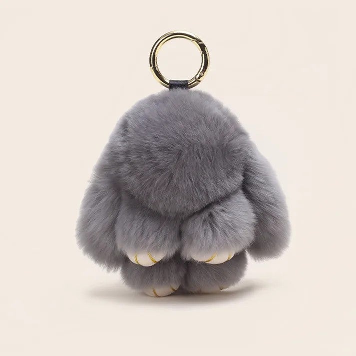 Y&D Real Rabbit Fur Long Ear Bunny Keychain Rabbit Doll Pendant Toys Keyring Handbag Charm Ornament Pompom Plush Jewelry Gifts - Image 3
