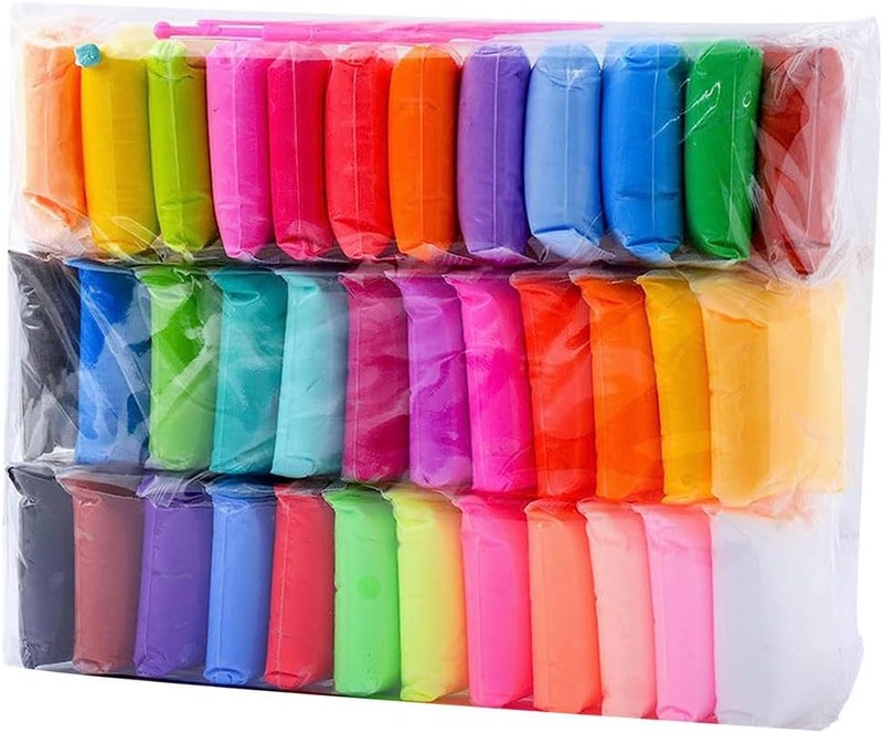 NEELABIL 36 Colors Plasticine DIY Plasticine for Children Education Super Light Air Dry Clay Multi-color Modelling Clay Interactive Toy - Image 1