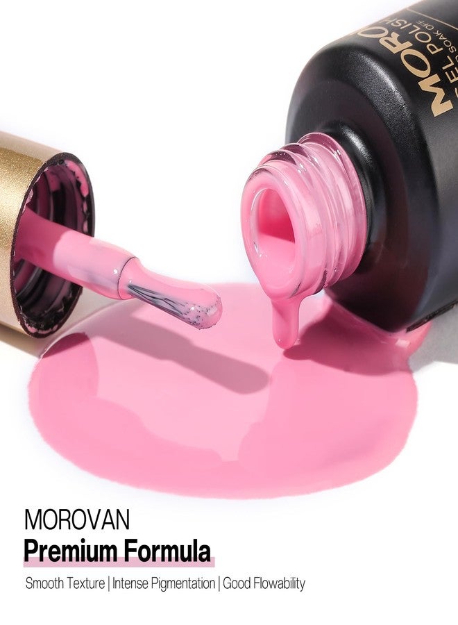 Morovan Gel Nail Polish Kit: 12 Colors Gel Nail Polish Set with U V/LED Light Nude Pink Blue Haze Gel Polish Nail Art Decorations Manicure Tools DIY Salon Home Gifts - Image 4