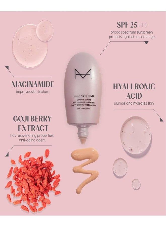 House Of Makeup Skin Tint with FREE Mini Liquid Lipstick | Tinted Moisturizer |Face Skin Tint Foundation with Hyaluronic Acid, Niacinamide | BB Cream | All Skin Type | Glowy, Dewy Makeup for Women | CC Cream For Oily Skin | SPF 25 | 35 ml (M10-Medium Tone) - Image 3