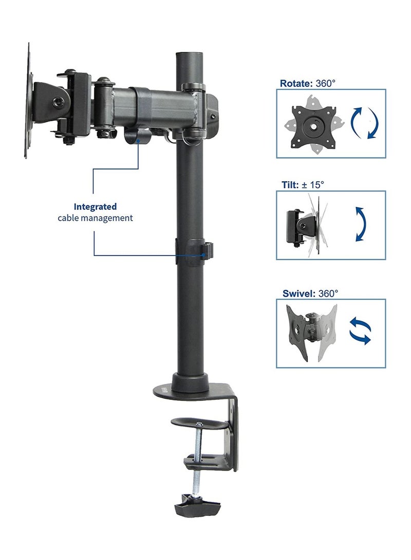 Dual Monitor Arms Fully Adjustable Desk Mount/Articulating Stand for 2 LCD LED Screens up to 27” - Image 3