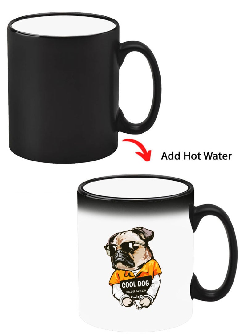 Theodor Color Changing Heat Sensitive Ceramic Mug, Image Revealed When HOT Liquid is Added! cool dog - Image 1