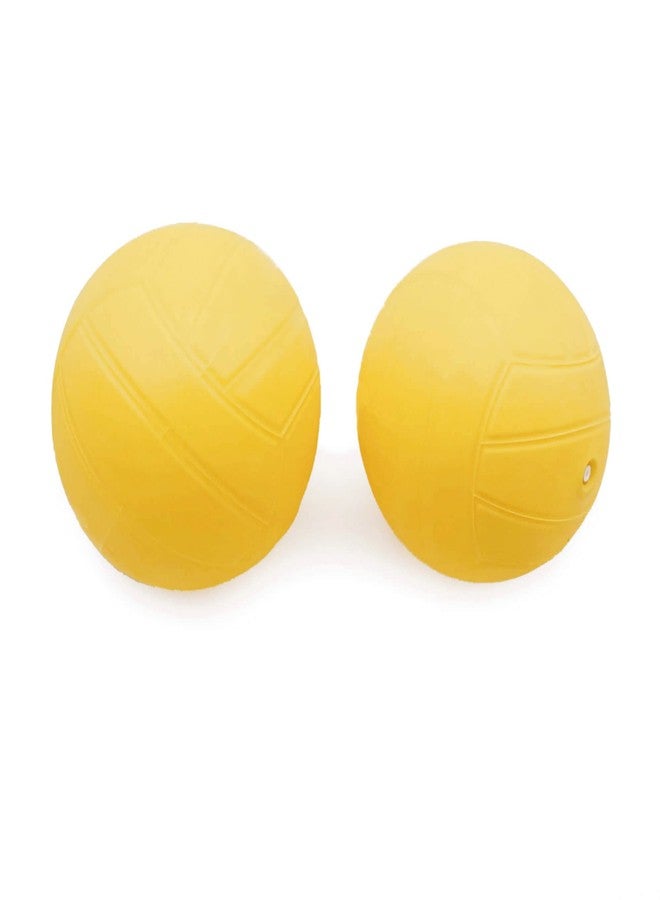 Aolowewin Spike Replacement Balls, Roundnet Game Extra Balls, for Playground, Water Pool Lawn Beach, Yellow 3.5-inch (2-Pack Balls with Pump) - Image 2
