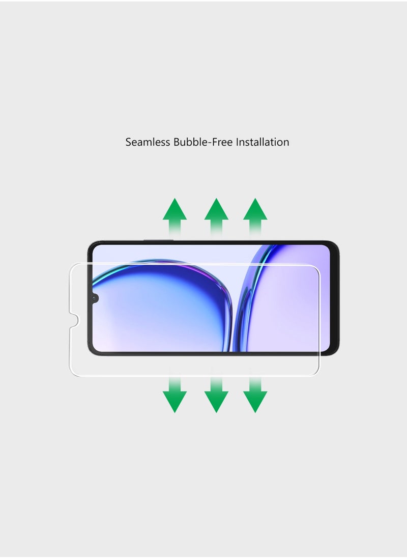 Techie - HD Tempered Glass Screen Protector for Realme C51 - Anti Reflection Anti Bubbles 9H Hardness 0.33 mm Rounded Edges Easy Installation - Image 1
