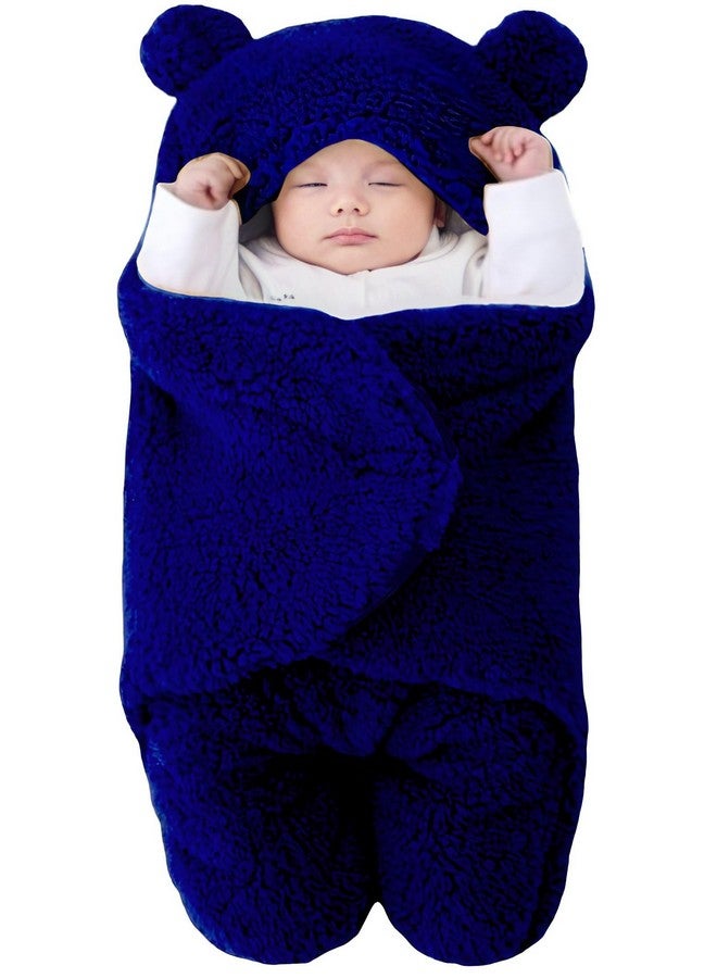Brandonn Baby Blankets New Born Combo Pack Of Wearable Swaddle Wrapper Security Blanket For Kids For 0-6 Month Babies (White, Navy, 70 Cm X 70 Cm) - Image 2