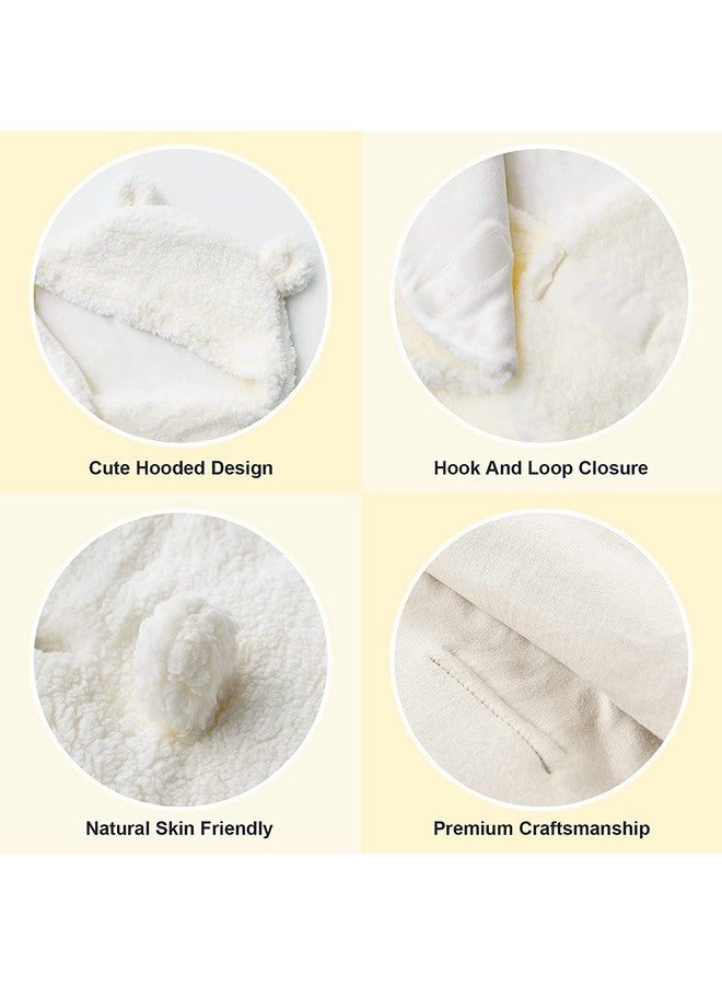 Brandonn Baby Blankets New Born Combo Pack Of Wearable Swaddle Wrapper Security Blanket For Kids For 0-6 Month Babies (White, Navy, 70 Cm X 70 Cm) - Image 4