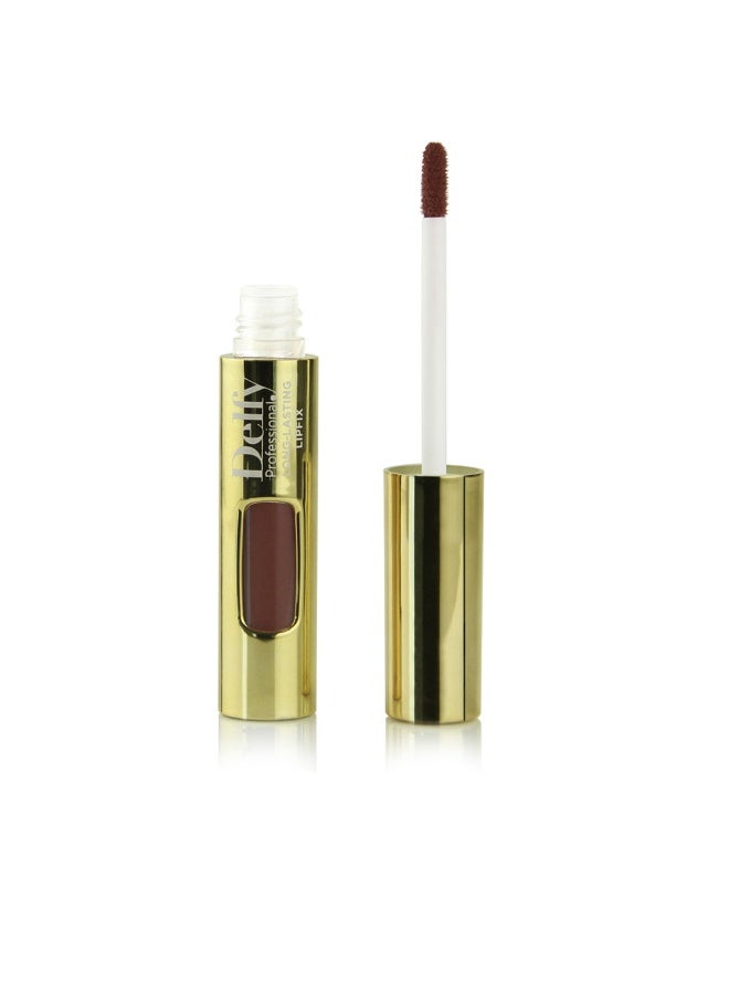 Delfy Lipfix Gold Liquid Lipstick Color Caramel 8g - Image 1