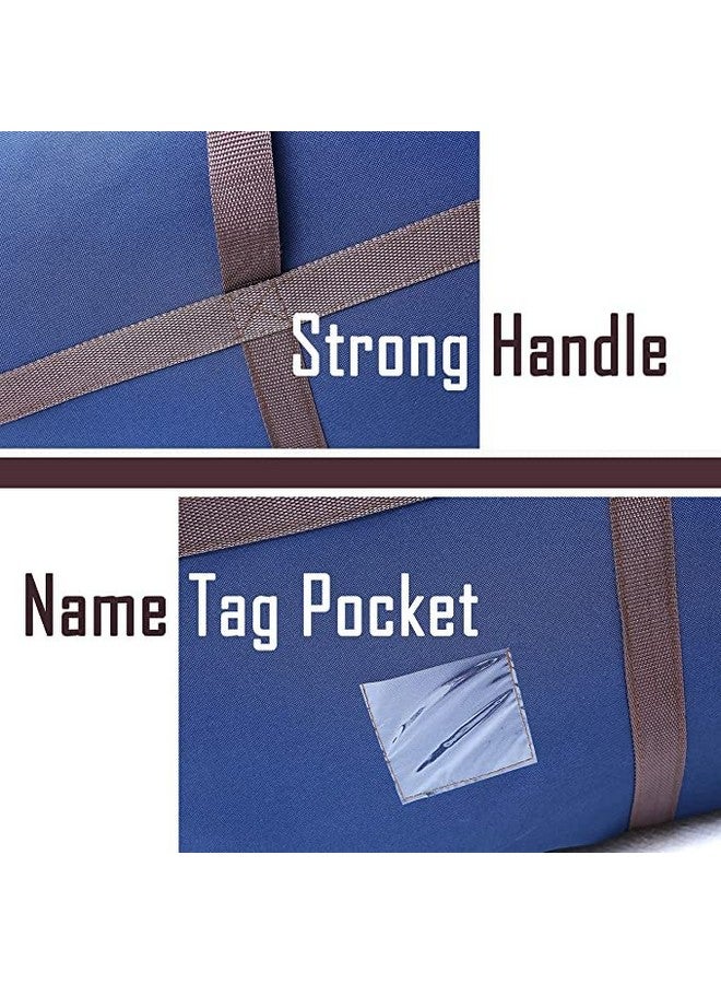 BETTERLINE 2 Pack Blue Large Duffel Bag for Traveling - Heavy-Duty 600D Polyester, Waterproof with Reinforced Handles, Holds 100 lbs - Premium Quality Duffle Bag Perfect for Travel & Storage - 42" x 16" x 20" In - Image 4