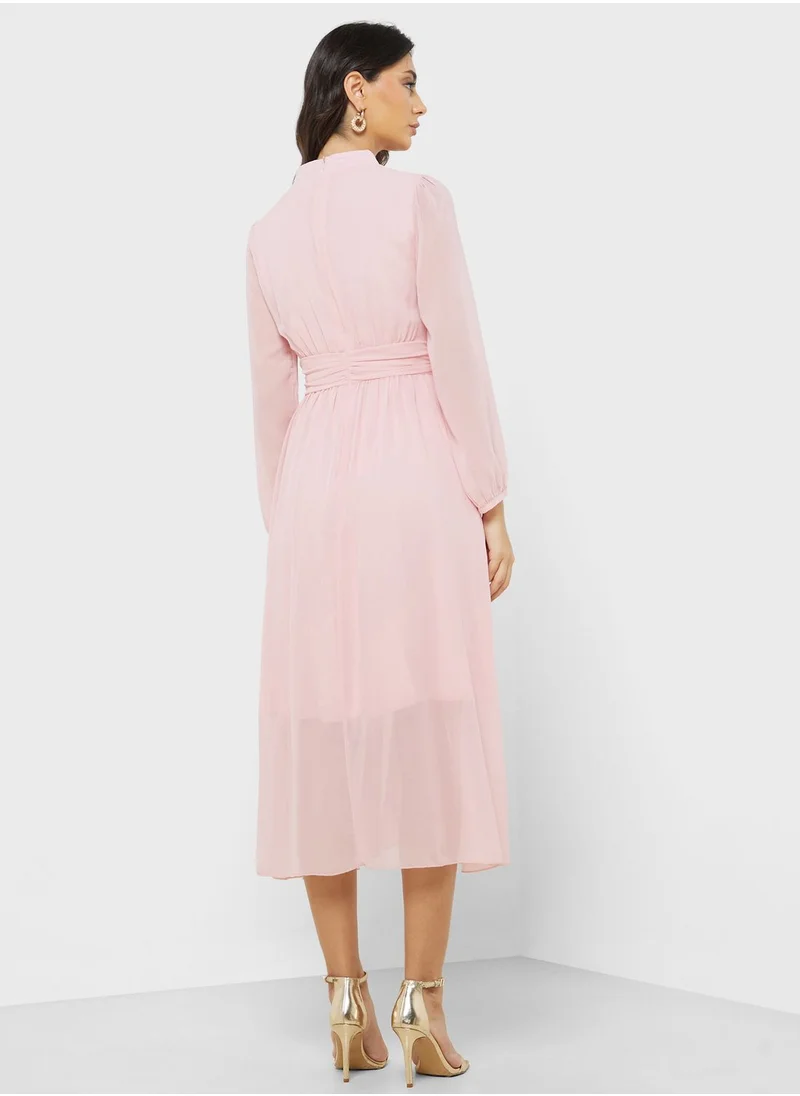 ELLA Ruched A-Line Dress