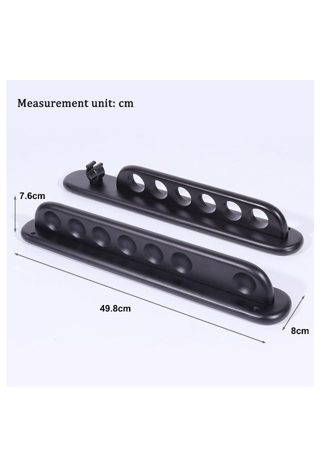 Generic 2 Piece Wall Mount Billiard Pool Cue Rack, Solid Wood Billiards Rack, Durable Billiard Cue Holder, Protect The Cues from Damage (Black)  - Image 2