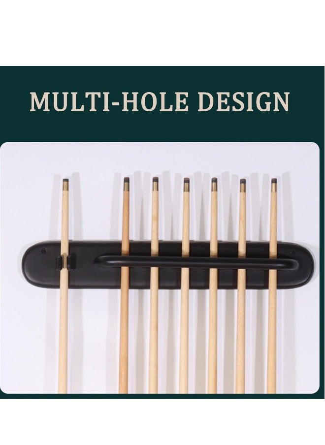Generic 2 Piece Wall Mount Billiard Pool Cue Rack, Solid Wood Billiards Rack, Durable Billiard Cue Holder, Protect The Cues from Damage (Black)  - Image 5