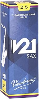 Vandoren Vandoren SR8225 Tenor Saxophone V21 Reeds Strength 2.5; Box of 5  - Image 1