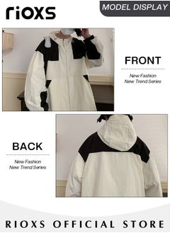 RIOXS Men's Women's Couple Casual Outdoor Hooded Outdoor Jacket for UV Protection Lightweight and Cool Jacket Quick Drying Sportswear  - Image 2