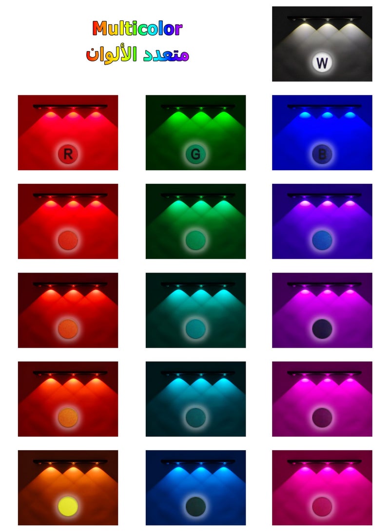 MITOYO Motion Sensor Light - Aluminum Alloy LED Light - Multicolor Light - Magnetic Installation - Cordless Under Cabinet Light - White Light, Warm Light, RGB Light - Rechargeable Night Light for Kitchen, Staircase, Bedroom, Drawer, Outdoor  - Image 2