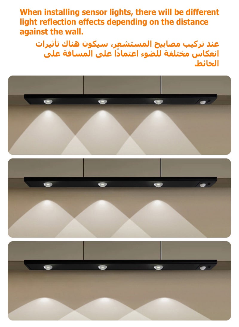 MITOYO Motion Sensor Light - Aluminum Alloy LED Light - Multicolor Light - Magnetic Installation - Cordless Under Cabinet Light - White Light, Warm Light, RGB Light - Rechargeable Night Light for Kitchen, Staircase, Bedroom, Drawer, Outdoor  - Image 3