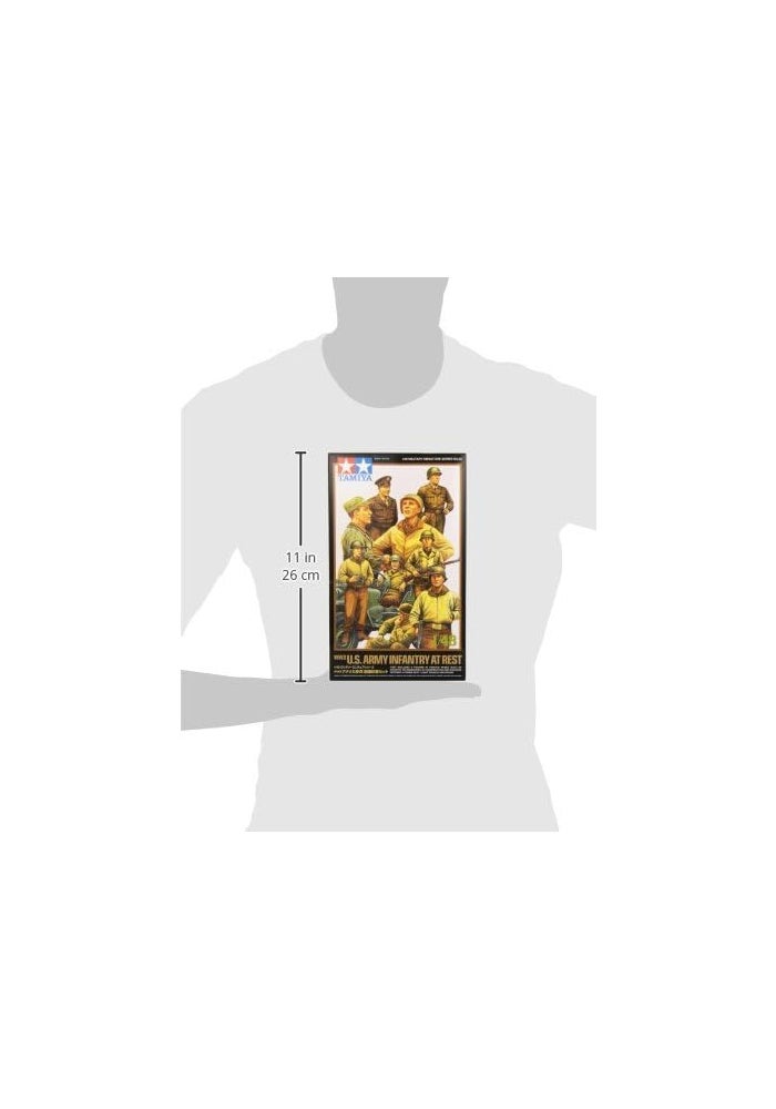 Tamiya Models US Army Infantry at Rest Model Kit with Willys Jeep and 9 Figures - Image 4