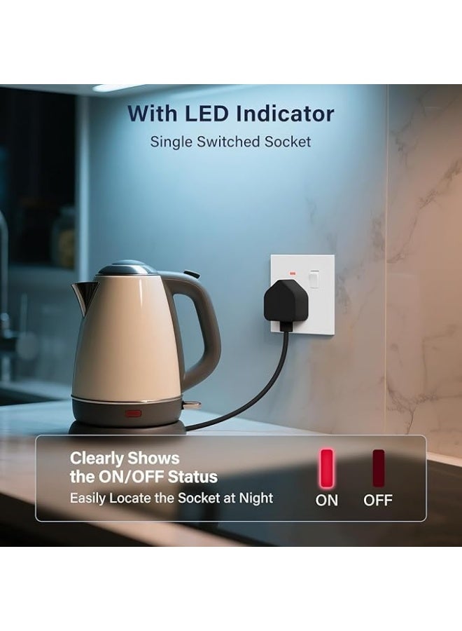 Future Single Switched Power Socket Outlet 13A Wall Mounted Electrical Socket for Home Office Bedroom Hotel and Commercial Applications with Safe Reliable Power Distribution Design - Image 4