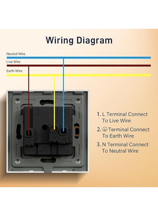 Future Single Switched Power Socket Outlet 13A Wall Mounted Electrical Socket for Home Office Bedroom Hotel and Commercial Applications with Safe Reliable Power Distribution Design - Image 5