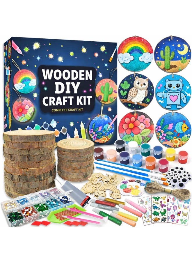 Maanys Glow-in-the-Dark Wooden Painting Kit for Kids (Ages 5–12) – Creative Arts & Crafts Set with Paint Supplies, DIY Craft Toy for Boys & Girls, Ideal Birthday & Party Gift - Image 1