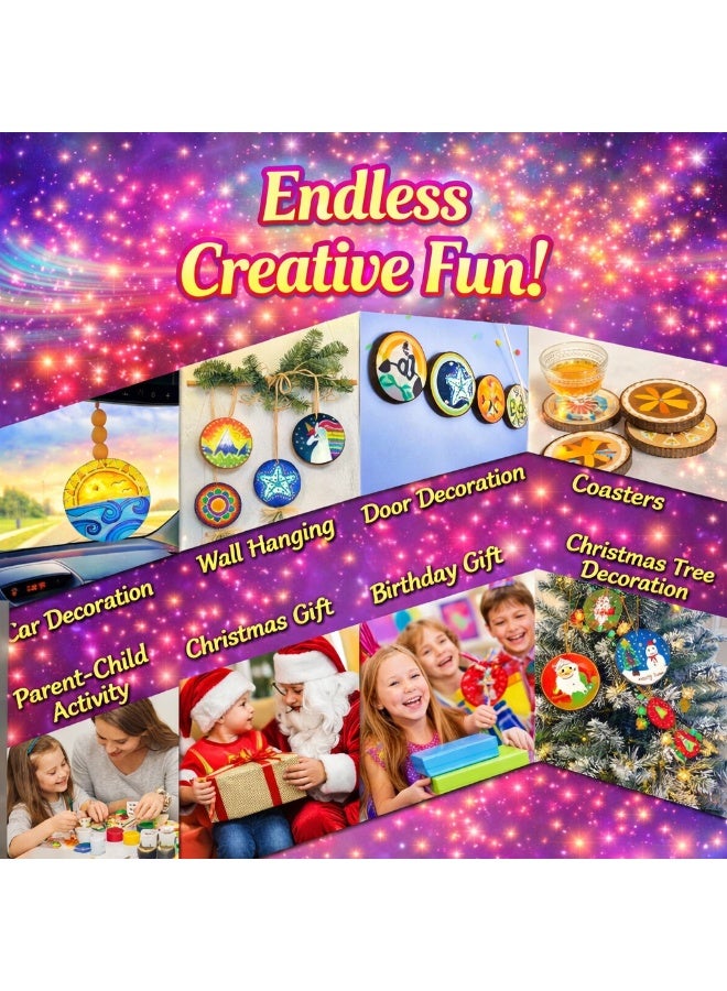 Maanys Glow-in-the-Dark Wooden Painting Kit for Kids (Ages 5–12) – Creative Arts & Crafts Set with Paint Supplies, DIY Craft Toy for Boys & Girls, Ideal Birthday & Party Gift - Image 4