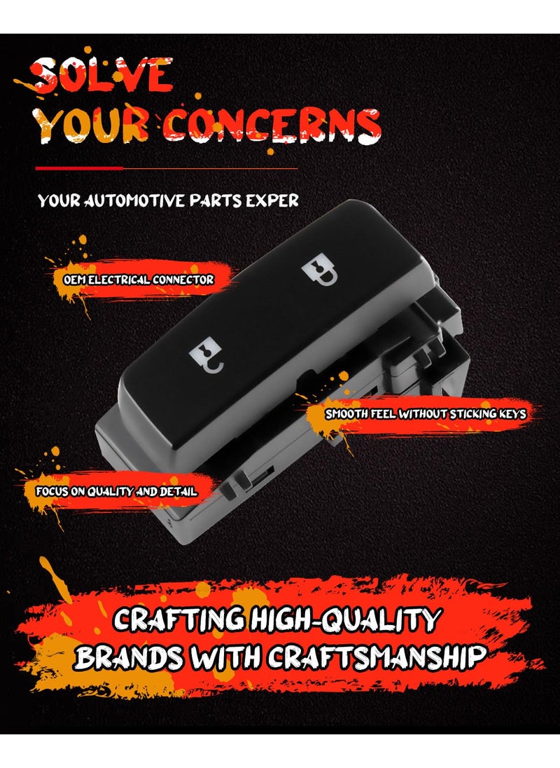 CCIYU cciyu Power Door Lock Switch Front Passengers Side Replacement Fits for Chevy Silverado 1500 2500 HD 3500 HD 2007-13 2008-13 for GMC Sierra 1500 2500 HD 3500 HD 15804094 901-109  - Image 2