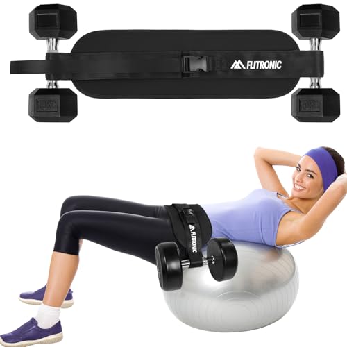 Flintronic Exercise Hip Thrust Belt Glute Trainer Adjustable Hip Thrust Belt with Extra Padding for Dumbbells Kettlebells Gym Fitness Bodybuilding Weightlifting Pink - Image 1