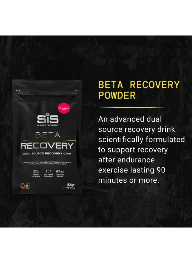 SIS BETA Recovery Dual Source Recovery Drink | Strawberry Flavour, 30g Protein per Serving, 500g  - Image 2