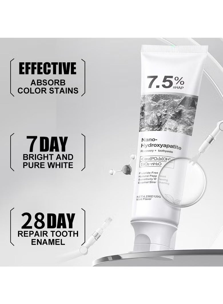 Hydroxyapatite Toothpaste for Advanced Enamel Protection, Gentle and Effective Formula, Fluoride-Free Toothpaste for Sensitive Teeth, 4.23oz*3BOX - Image 5