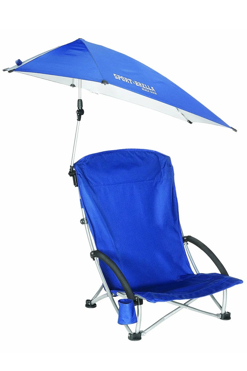 SKLZ Sport-Brella Chair – Blue (Portable Folding Chair with 360° Sun Umbrella) - Image 3