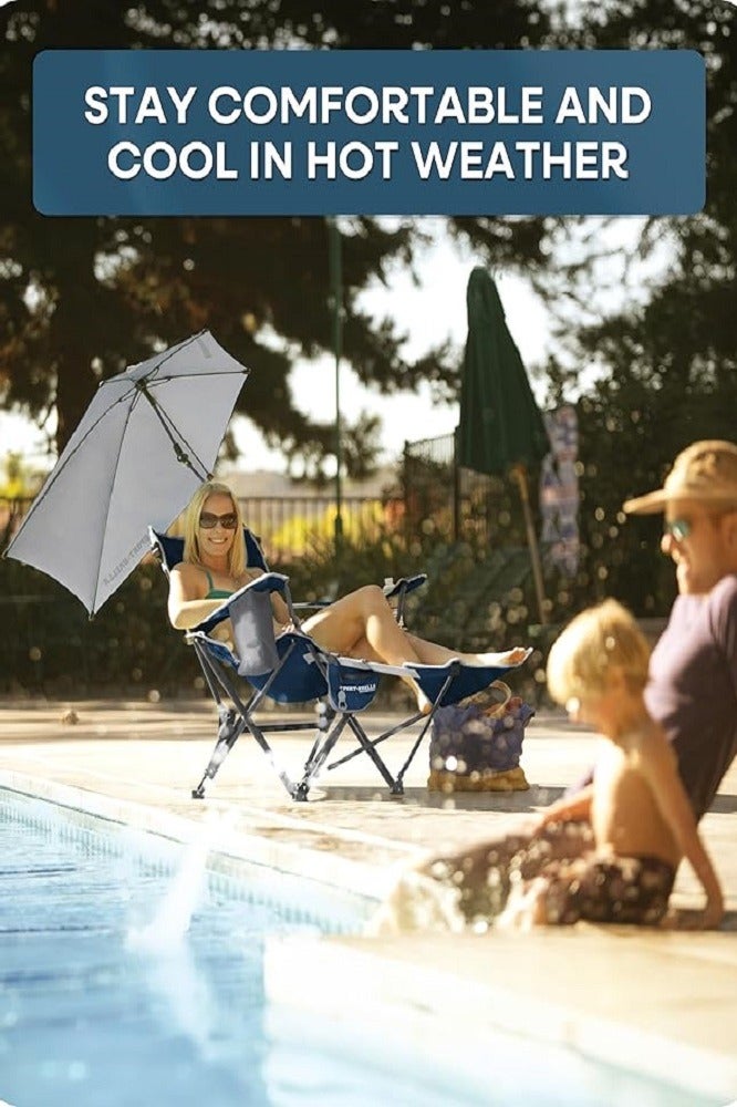 SKLZ Sport-Brella Chair – Blue (Portable Folding Chair with 360° Sun Umbrella) - Image 5