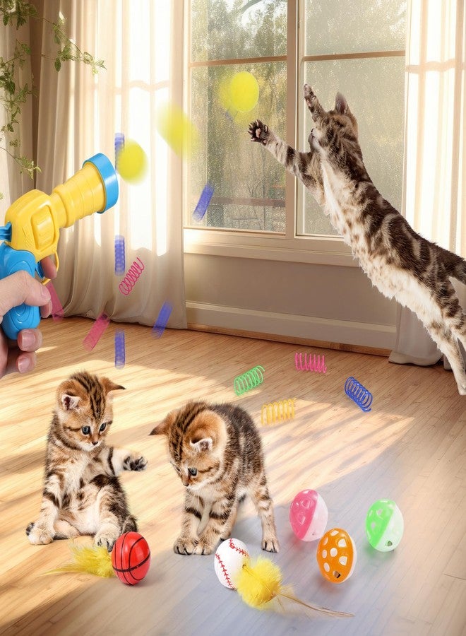 Palksky Interactive Cat Toys with Cat Ball Pit, Toy Balls, Ball Launcher, Spring Toys for Bored Indoor Cats Self Play, Enrichment Toy for Fun and Exercise - Image 5