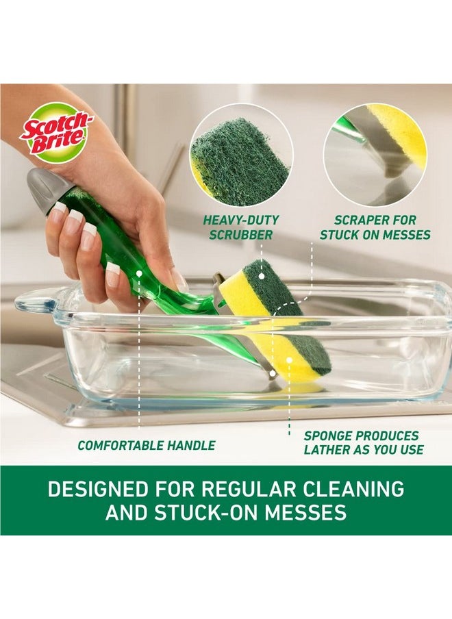 Soap Dispensing Dishwand With Scrubber And Handle | Tough On Stains, Easy On Hands