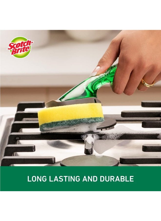 Soap Dispensing Dishwand With Scrubber And Handle | Tough On Stains, Easy On Hands