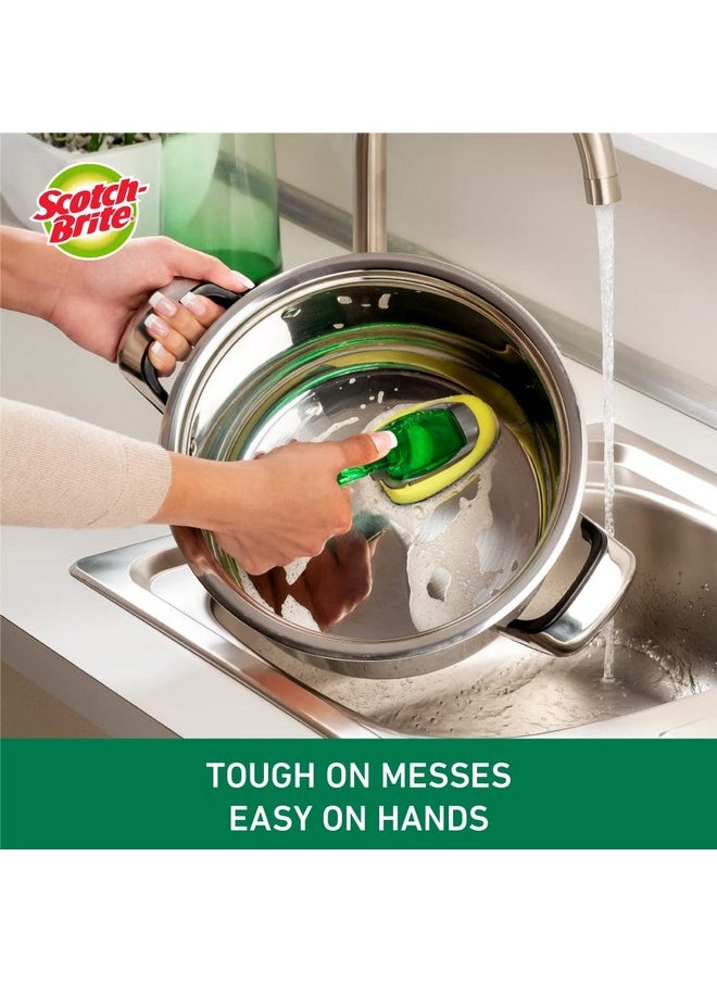 Soap Dispensing Dishwand With Scrubber And Handle | Tough On Stains, Easy On Hands