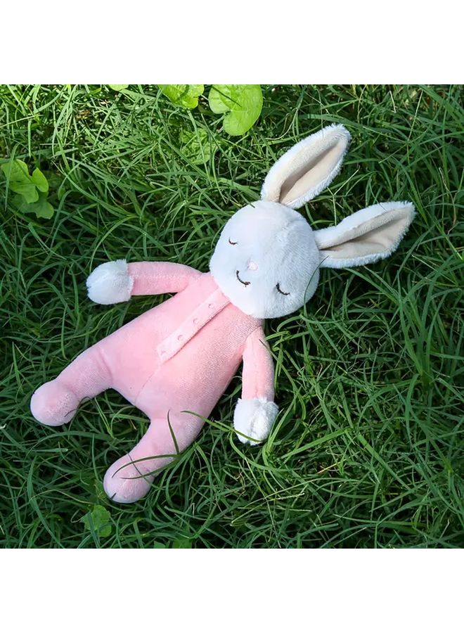 1pc Pink Soft Plush Rabbit Stuffed Animal Cute Bunny with Expressive Eyes Fluffy Ears - Image 2