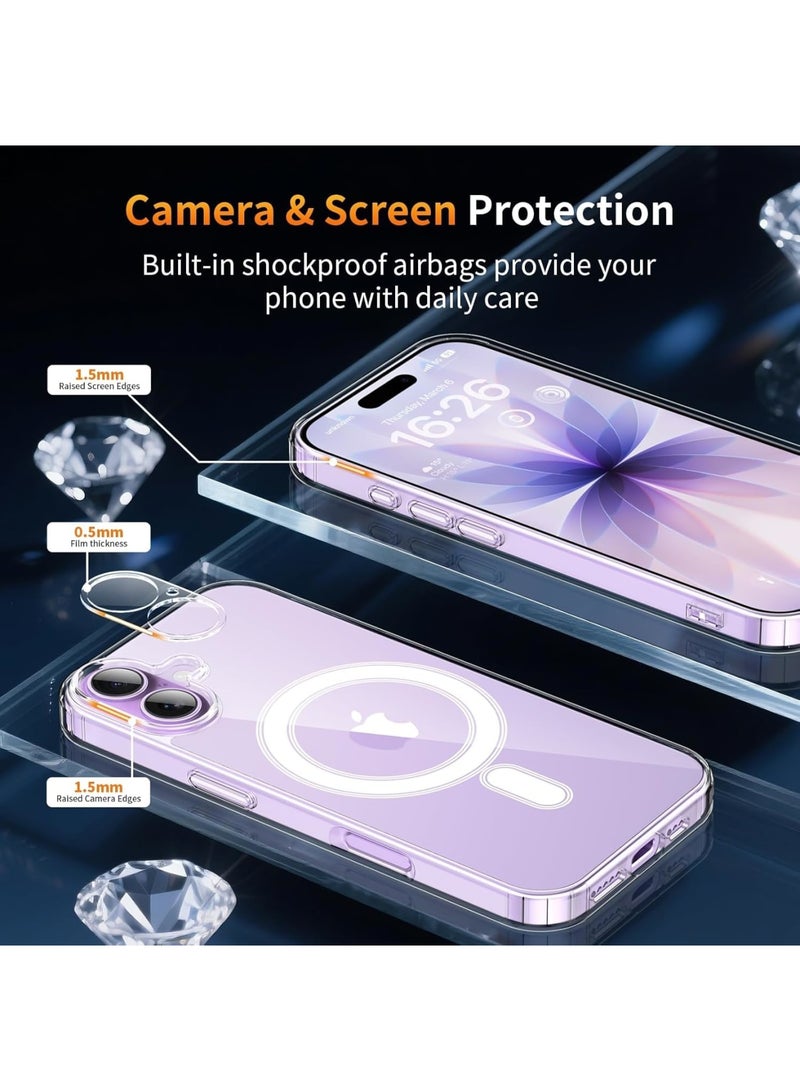 SYOSI iPhone 17 Case 6.3 Inch, Magnetic Slim TPU Silicone Phone Cover Compatible With MagSafe, Shockproof And Anti Scratch Protective Case With 2 Screen Protectors And 2 Lens Protectors, Clear - Image 5