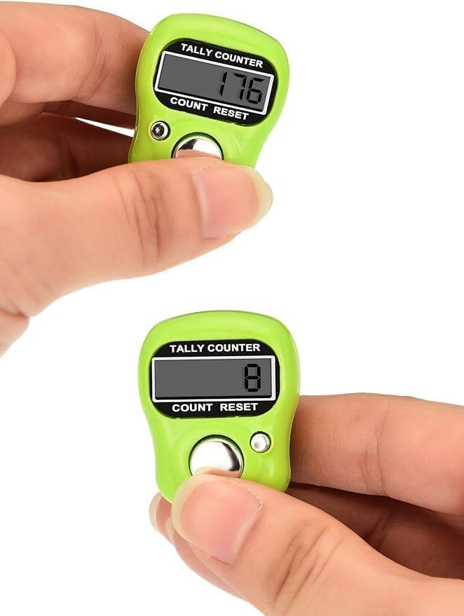 CESHTA Mini Hand Tally Counter 5 Pcs - Finger Ring Digital Electronic Counter Machine Hand Counter Mantra Counter Chant Counter Tasbeeh Counter Prayer Counter Japa Mala Counter Cricket Umpire Count - Image 2