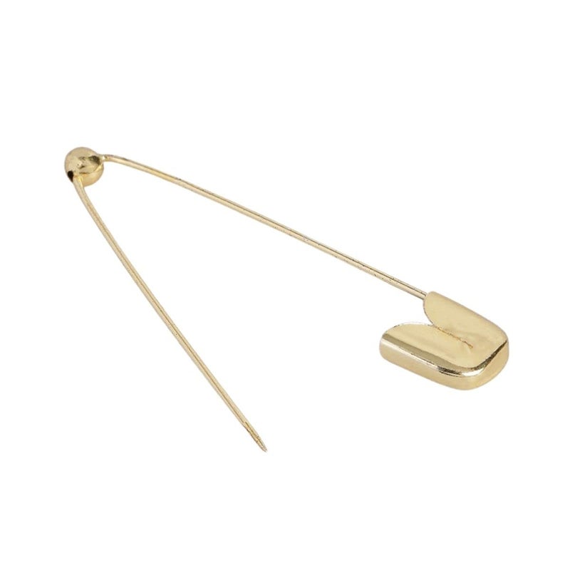 ACCESSHER Gold Plated Shiny Stainless Steel Material Safety Pins/Metallic Saree Pins/Hijab Pins with Secured Closure for Women and Girls Pack of 12 pcs. - Image 4