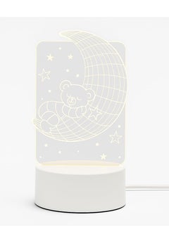 Plan A Creative 3D LED Lamp – Desk Decor Table Lamp for Bedroom, Creative Night Light for Kids and Adults, Perfect for Birthday Birthday Holiday Gifts for Boys Girls (Moon)  - Image 1
