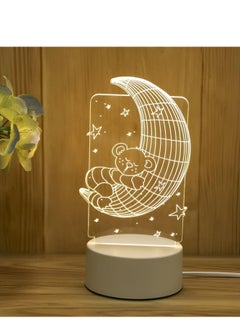 Plan A Creative 3D LED Lamp – Desk Decor Table Lamp for Bedroom, Creative Night Light for Kids and Adults, Perfect for Birthday Birthday Holiday Gifts for Boys Girls (Moon)  - Image 2
