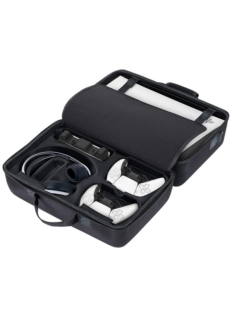 TRAVEL HANDBAG FOR PS5, PS5 WITH DISC AND DIGITAL BOTH MODEL, SHOCKPROOF HARD SHELL – BLACK - Image 3