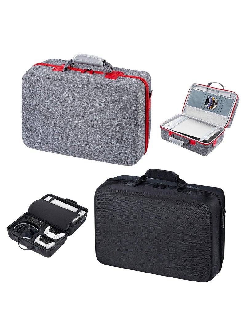 TRAVEL HANDBAG FOR PS5, PS5 WITH DISC AND DIGITAL BOTH MODEL, SHOCKPROOF HARD SHELL – BLACK - Image 1