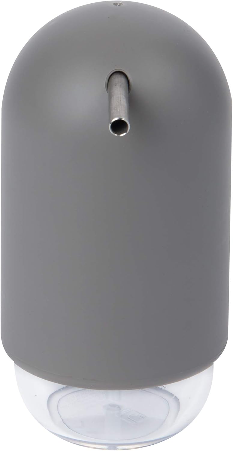 Umbra Touch Soap Pump - Modern Grey Liquid Soap Dispenser with Soft-Touch Finish - Image 1