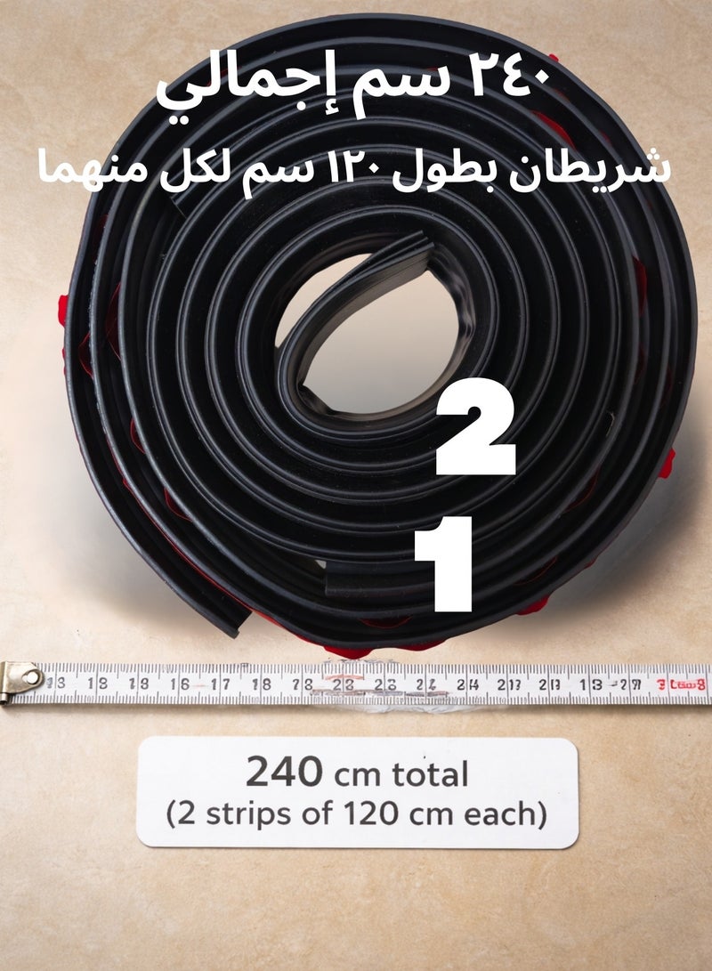 F.A.M.S Door Draft Stopper, 240 cm Length Under Door Seal, Door Sweep for Exterior & Interior Doors, Door Bottom Draft Blocker Dust and Noise Insulation - Image 2