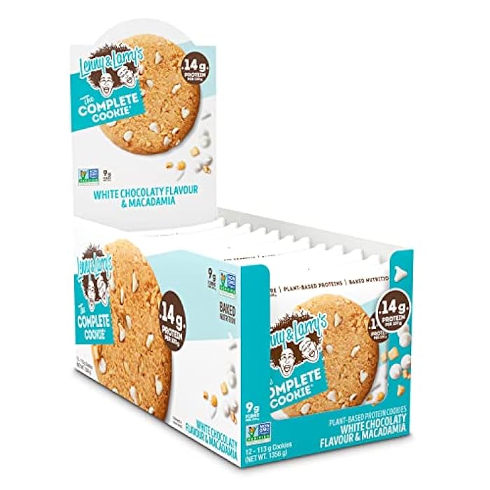 LENNY & LARRY'S كوكيز ليني ولاري الكاملة، شوكولاتة بيضاء مكاديميا، 4 أونصات (عبوة من 12)  - Image 5