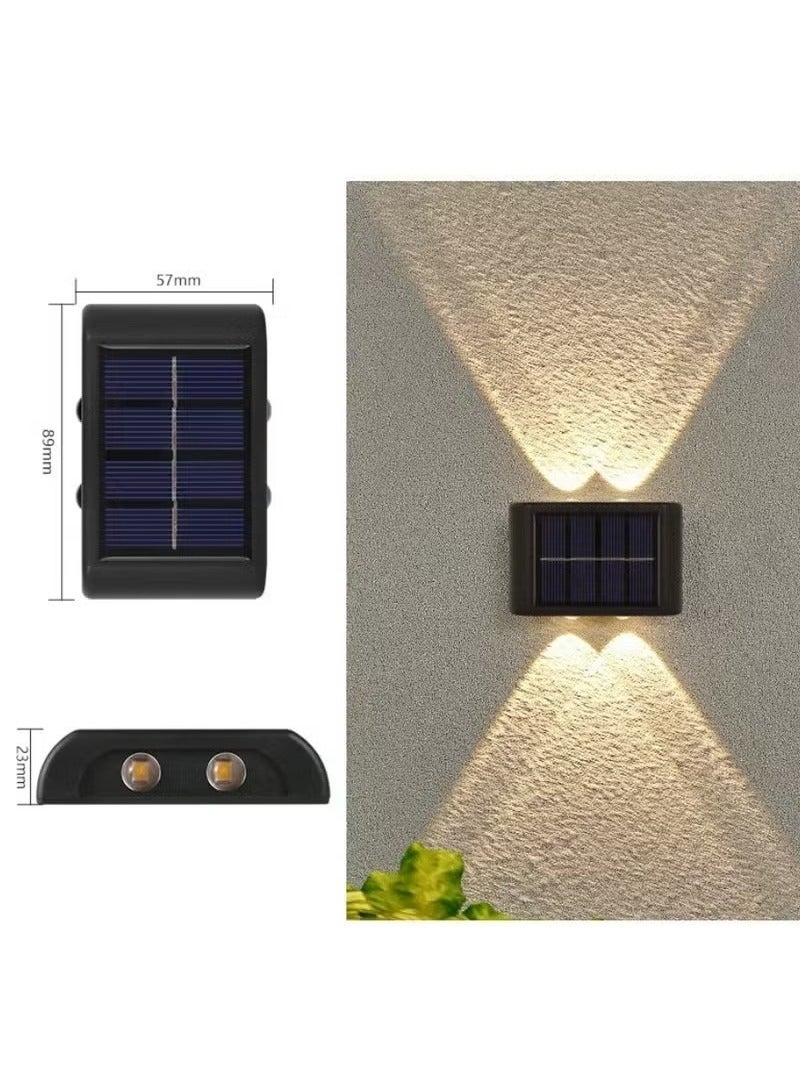 SOLAR Premium Solar Wall Lamp - Dual Illumination for Elegant Outdoor Ambience (Modern upper+lower LED glow | Weatherproof | Auto Dusk-to-Dawn)2pack  - Image 2